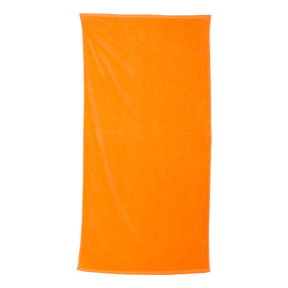 C3060 Carmel Towel Company Velour Beach Towel Tangerine