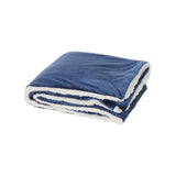 8712 Alpine Fleece Micro Mink Sherpa Blanket Navy