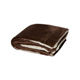 8712 Alpine Fleece Micro Mink Sherpa Blanket Chocolate