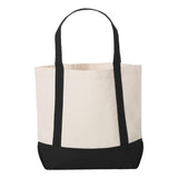 8867 Liberty Bags Seaside Boater Tote Natural/ Black