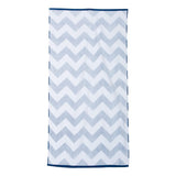 C3060X Carmel Towel Company Chevron Velour Beach Towel Navy