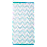 C3060X Carmel Towel Company Chevron Velour Beach Towel Turquoise