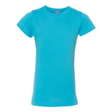 2616 LAT Girls' Fine Jersey Tee Aqua