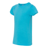 2616 LAT Girls' Fine Jersey Tee Aqua