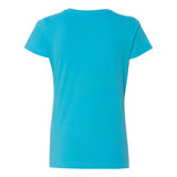 3507 LAT Women's Fine Jersey V-Neck Tee Aqua