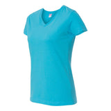 3507 LAT Women's Fine Jersey V-Neck Tee Aqua