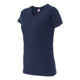 3507 LAT Women's Fine Jersey V-Neck Tee Navy