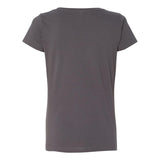 3504 LAT Women's Scoop Neck Fine Jersey Tee Charcoal