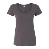 3504 LAT Women's Scoop Neck Fine Jersey Tee Charcoal