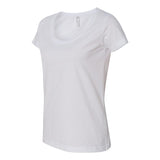 3504 LAT Women's Scoop Neck Fine Jersey Tee White