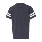 6137 LAT Youth Football Fine Jersey Tee Vintage Navy/ White