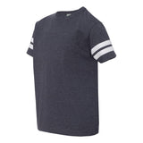 6137 LAT Youth Football Fine Jersey Tee Vintage Navy/ White