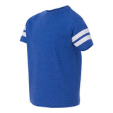 6137 LAT Youth Football Fine Jersey Tee Vintage Royal/ White