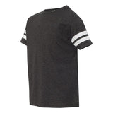 6137 LAT Youth Football Fine Jersey Tee Vintage Smoke/ White