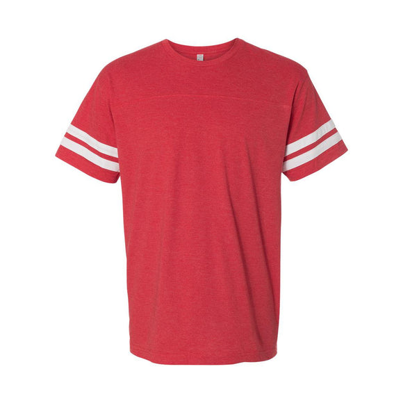 6937 LAT Football Fine Jersey Tee Vintage Red/ White