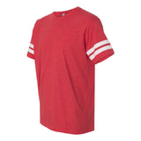 6937 LAT Football Fine Jersey Tee Vintage Red/ White