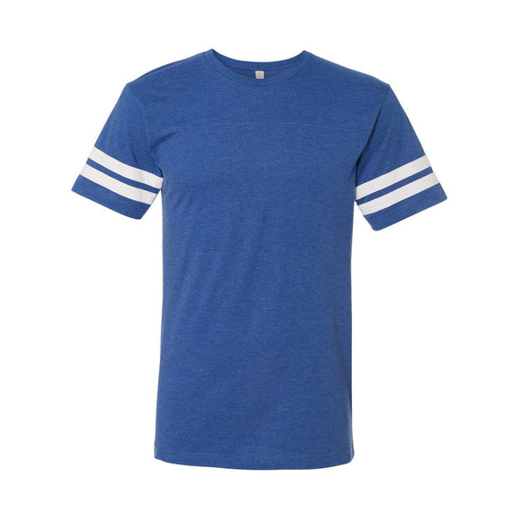 6937 LAT Football Fine Jersey Tee Vintage Royal/ White