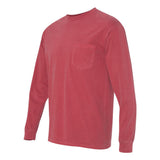 4410 Comfort Colors Garment-Dyed Heavyweight Long Sleeve Pocket T-Shirt Crimson