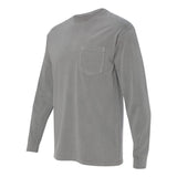 4410 Comfort Colors Garment-Dyed Heavyweight Long Sleeve Pocket T-Shirt Grey