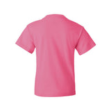 3930BR Fruit of the Loom HD Cotton Youth Short Sleeve T-Shirt Neon Pink