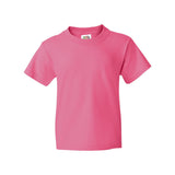 3930BR Fruit of the Loom HD Cotton Youth Short Sleeve T-Shirt Neon Pink