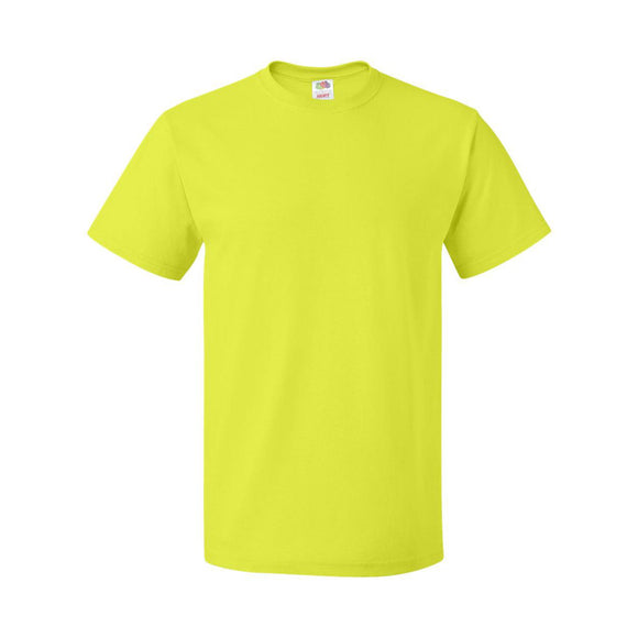 3930R Fruit of the Loom HD Cotton Short Sleeve T-Shirt Safety Green