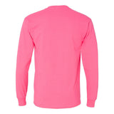 4930R Fruit of the Loom HD Cotton Long Sleeve T-Shirt Neon Pink