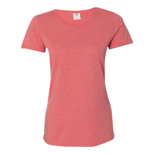 L3930R Fruit of the Loom HD Cotton Women's Short Sleeve T-Shirt Retro Heather Coral