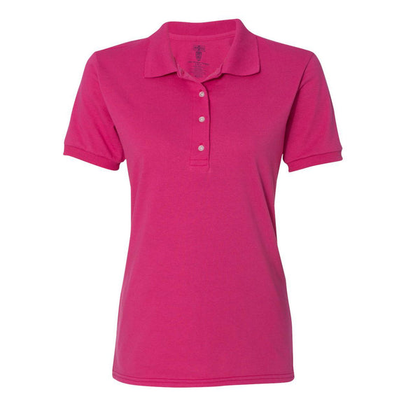 437WR JERZEES Women's Spotshield™ 50/50 Polo Cyber Pink