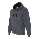 SF73R Fruit of the Loom Sofspun® Hooded Full-Zip Sweatshirt Charcoal Heather