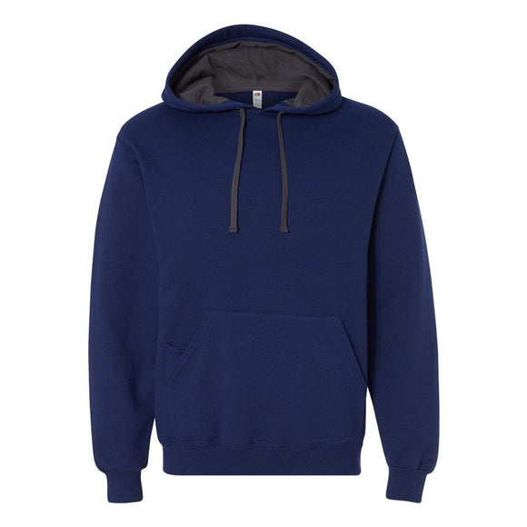 SF76R Fruit of the Loom Sofspun® Hooded Sweatshirt Admiral Blue