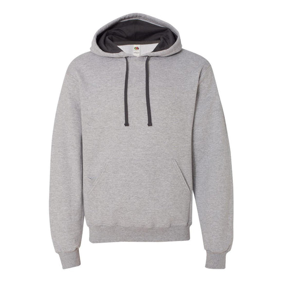 SF76R Fruit of the Loom Sofspun® Hooded Sweatshirt Athletic Heather