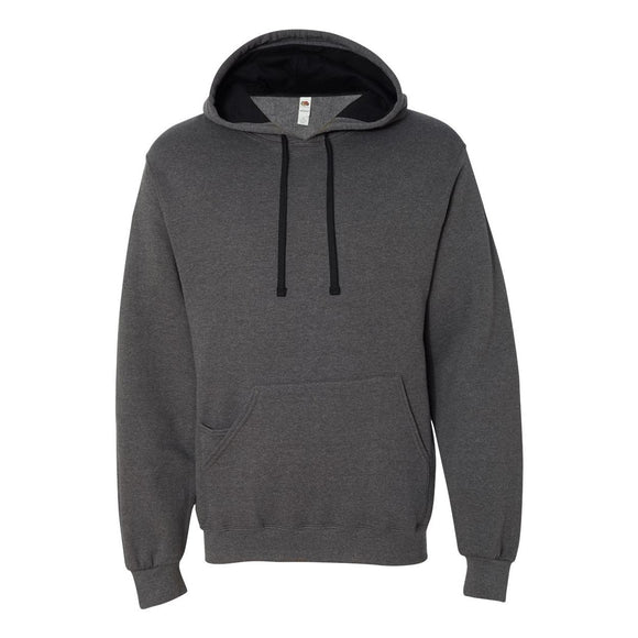 SF76R Fruit of the Loom Sofspun® Hooded Sweatshirt Charcoal Heather