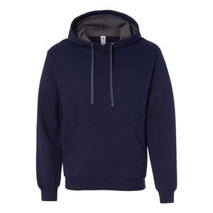 SF76R Fruit of the Loom Sofspun® Hooded Sweatshirt J. Navy