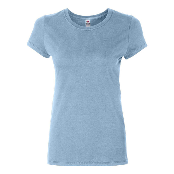 SFJR Fruit of the Loom Sofspun® Women's Crewneck T-Shirt Light Blue