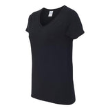 5V00L Gildan Heavy Cotton™ Women’s V-Neck T-Shirt Black