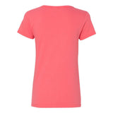 5V00L Gildan Heavy Cotton™ Women’s V-Neck T-Shirt Coral Silk