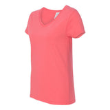 5V00L Gildan Heavy Cotton™ Women’s V-Neck T-Shirt Coral Silk