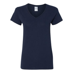 5V00L Gildan Heavy Cotton™ Women’s V-Neck T-Shirt Navy