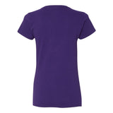 5V00L Gildan Heavy Cotton™ Women’s V-Neck T-Shirt Purple