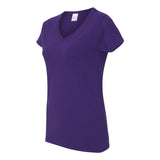 5V00L Gildan Heavy Cotton™ Women’s V-Neck T-Shirt Purple