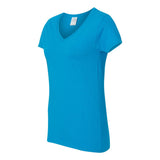 5V00L Gildan Heavy Cotton™ Women’s V-Neck T-Shirt Sapphire