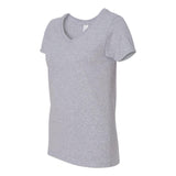 5V00L Gildan Heavy Cotton™ Women’s V-Neck T-Shirt Sport Grey