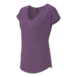 6750VL Anvil Women’s Triblend V-Neck T-Shirt Heather Aubergine