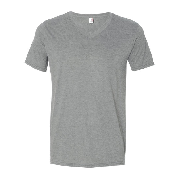 6752 Anvil Triblend V-Neck T-Shirt Heather Grey