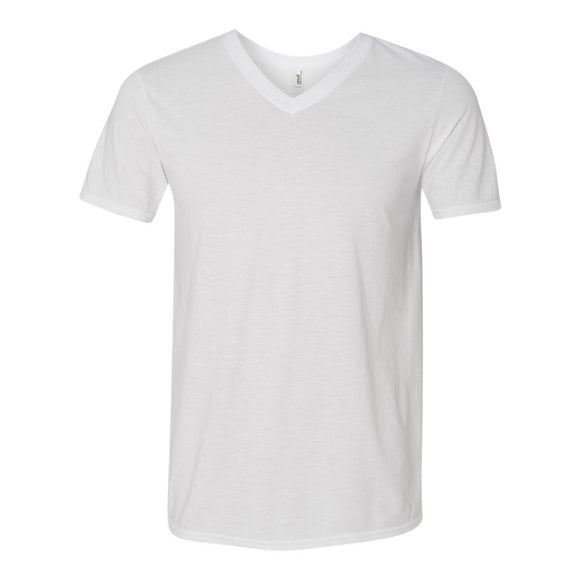 6752 Anvil Triblend V-Neck T-Shirt White