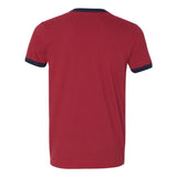 988 Anvil Lightweight Ringer T-Shirt Independence Red/ Navy