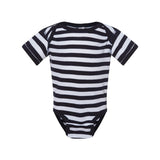 4400 Rabbit Skins Infant Baby Rib Bodysuit Navy/ White Stripe