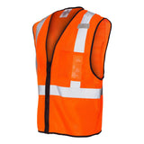 1519-1520 Kishigo Single Pocket Zipper Mesh Class 2 Vest Orange