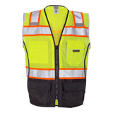 1515-1516 Kishigo Premium Black Series® Black Bottom Class 2 Vest Lime